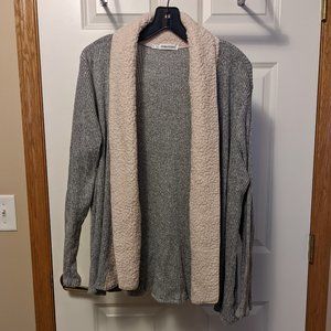 Maruices Faux Fur Gray Cardigan